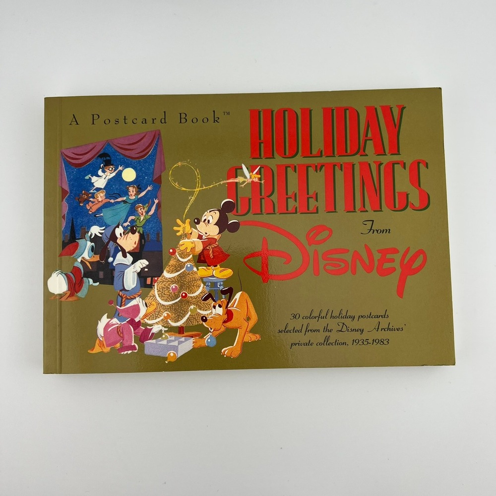 Holiday Greetings From‎ Disney Postcard Book 1991 Vintage 28/30 Postcards